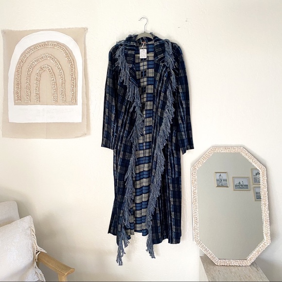 Free People Jackets & Blazers - NWT FREE PEOPLE PLAID ABOUT YOU FRING JAKCET L